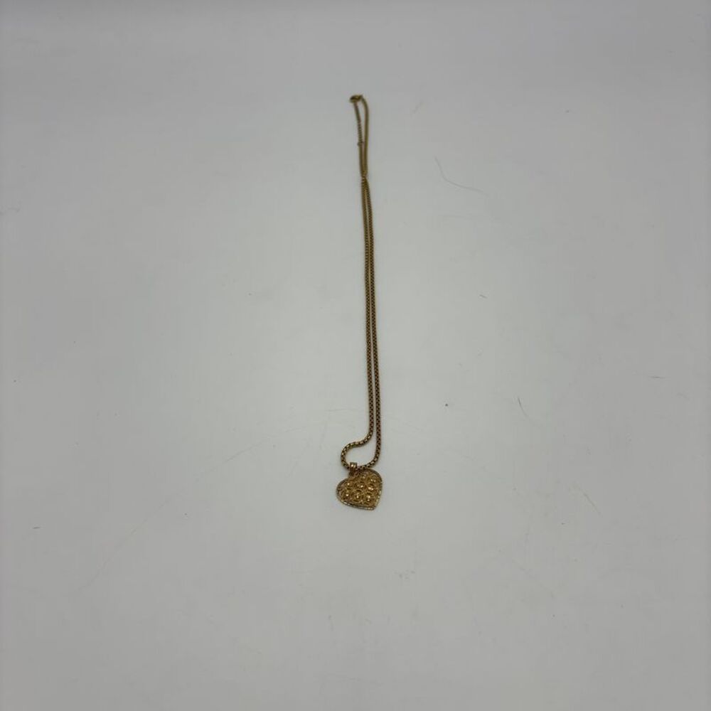 Beverly Hills Polo Club Heart Pendant on Gold Tone Stainless Steel Necklace - Picture 2 of 2